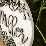 DIY Sign Kit for Personalized Round Floral Sign