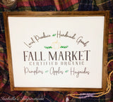 Fall Market -- 16"x24" Wooden Sign