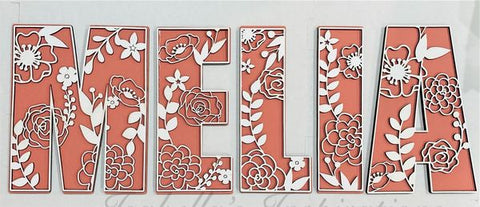 "Melia" Floral Letters