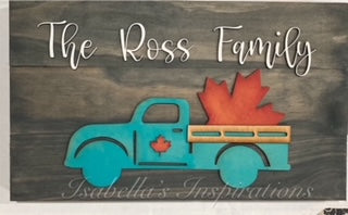 Vintage Seasonal Truck - Personalized with DIY Shapes