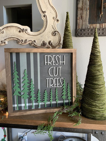 Fresh Cut Trees Sign